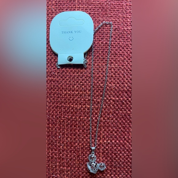 Elegant 925 Sterling Silver Mickey Pendant Necklace - Picture 5 of 5